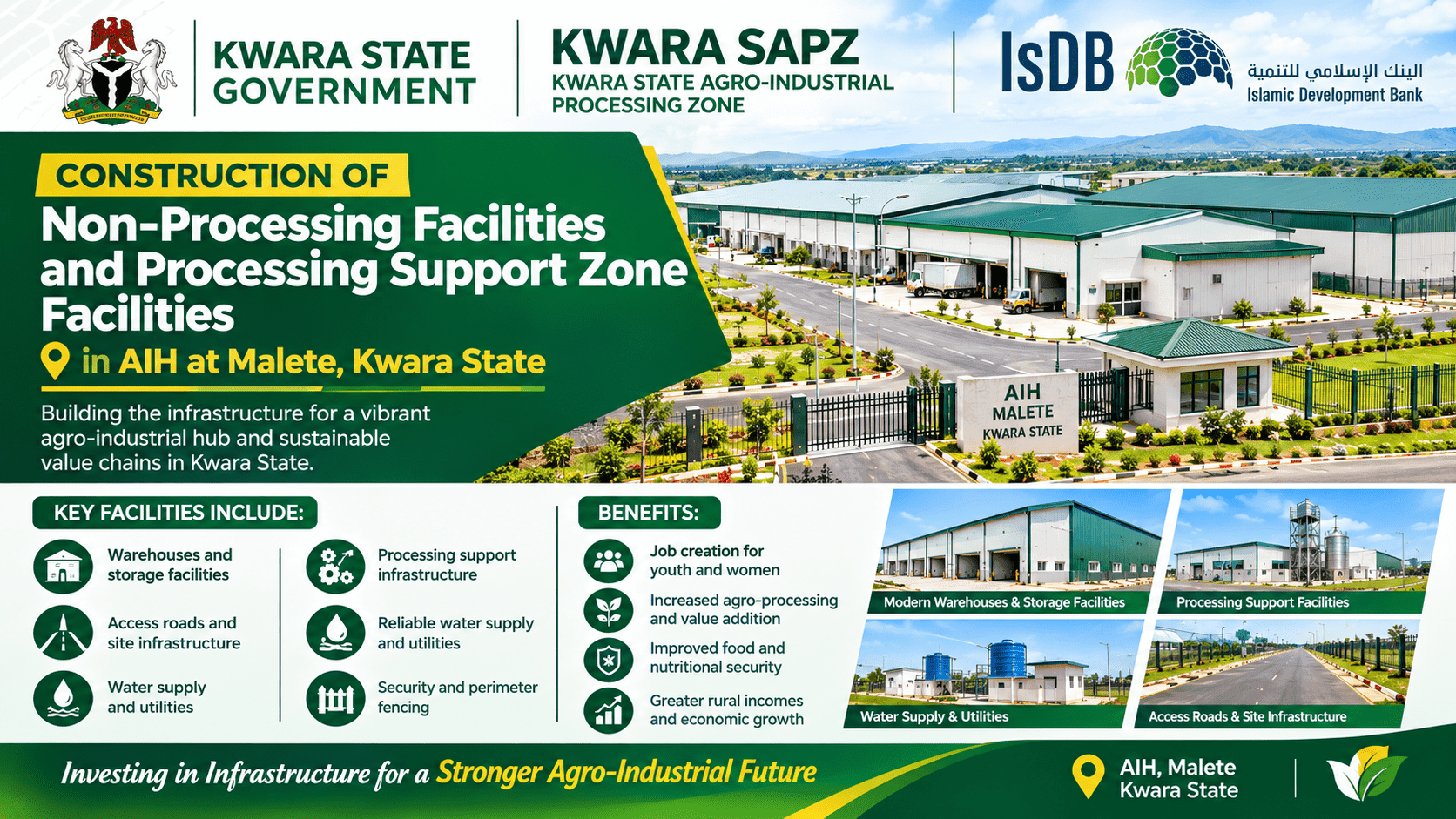 Construction of Non-Processing Facilities and Processing Support Zone Facilities in AIH at Malete Kwara State 